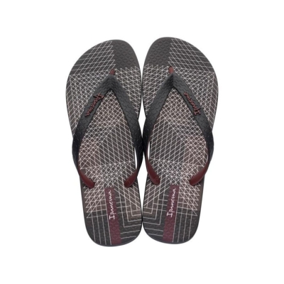 Black Burgundy Ipanema Parati II Men's Flip Flops | CA-097135V