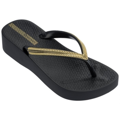 Black Gold Ipanema Mesh Women's Wedges | CA-708364A