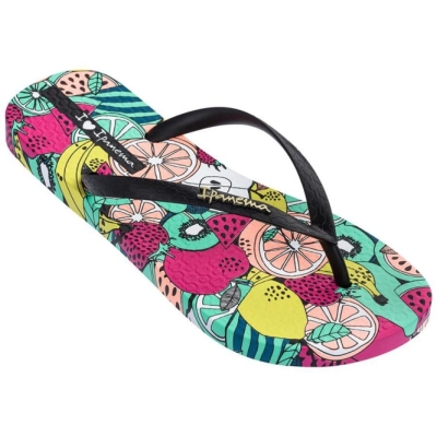 Black Green Ipanema Pop Women's Flip Flops | CA-906573Z