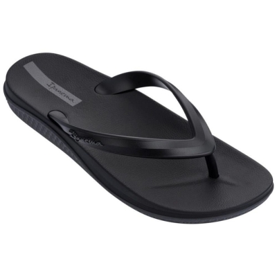 Black Grey Ipanema Ana Lapa Men's Flip Flops | CA-421806Z