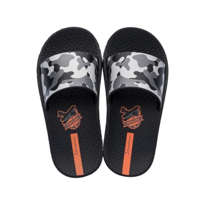 Black Grey Ipanema Slippy Kids' Sandals | CA-680273M