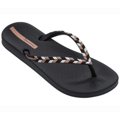 Black Ipanema Ana Lovely X Women's Flip Flops | CA-760859N