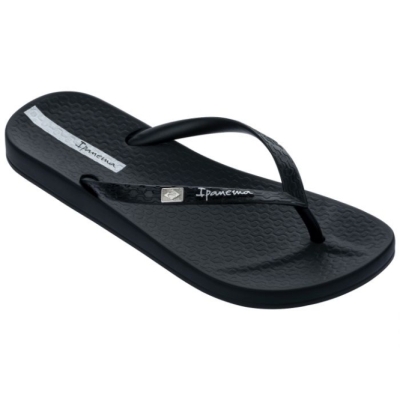 Black Ipanema Anatomic Brazil Women's Flip Flops | CA-354702L