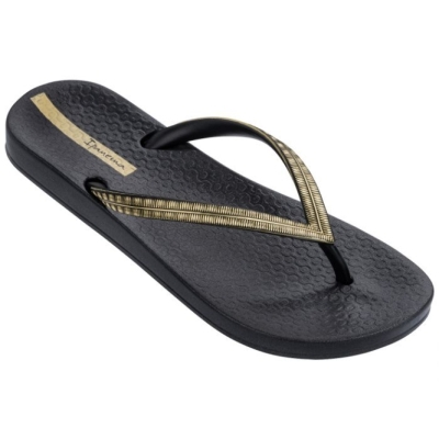 Black Ipanema Anatomic Mesh Women's Flip Flops | CA-467891L