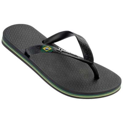 Black Ipanema Brazil Kids' Flip Flops | CA-352786Q