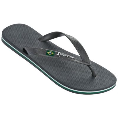 Black Ipanema Classic Brazil Men's Flip Flops | CA-024587Q