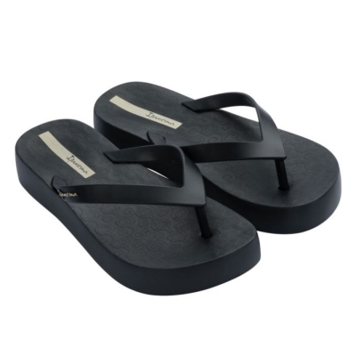 Black Ipanema Flatform Women's Flip Flops | CA-627905W