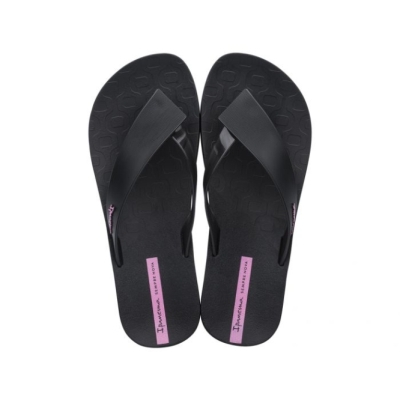 Black Ipanema Hit Women's Flip Flops | CA-158329Q