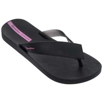 Black Ipanema Hit Women's Flip Flops | CA-609572Q