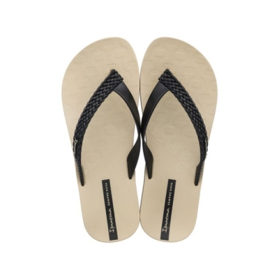 Black Ipanema Soul Weave Women's Flip Flops | CA-164708B