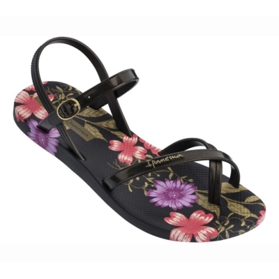 Black Ipanema Suzi Print II Women's Sandals | CA-948601Y