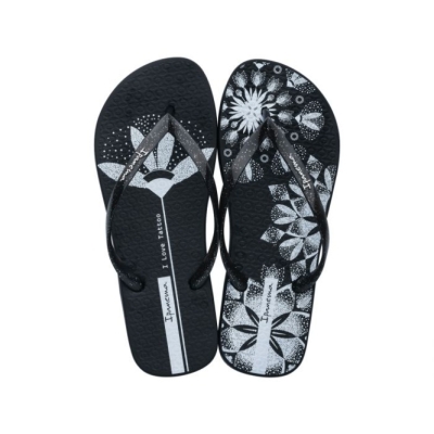 Black Ipanema Tattoo Women's Flip Flops | CA-907642P