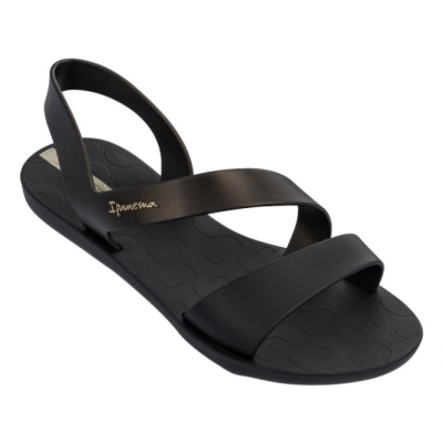 Black Ipanema Vibe Women's Sandals | CA-167342O