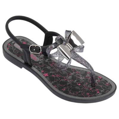 Black Silver Ipanema Bela III Kids' Sandals | CA-309276F