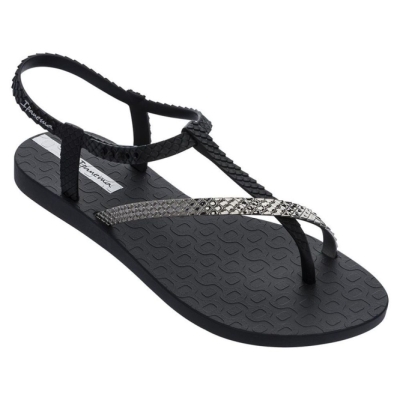 Black Silver Ipanema Class Wish II Women's Sandals | CA-981304Z