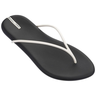 Black White Ipanema Philippe Starck Thing M II Women's Flip Flops | CA-285190H