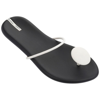 Black White Ipanema Philippe Starck Thing U II Women's Flip Flops | CA-573946V