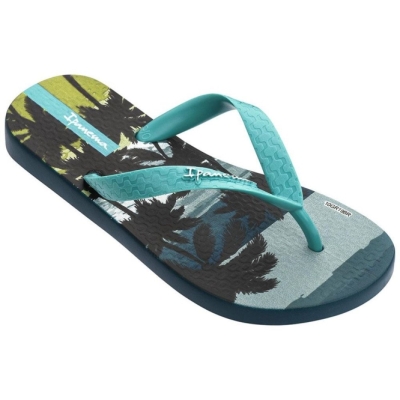 Blue Green Ipanema Classic VIII Kids' Flip Flops | CA-643870U