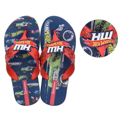 Blue Red Ipanema Hot Wheels Tyre Kids' Flip Flops | CA-286493F