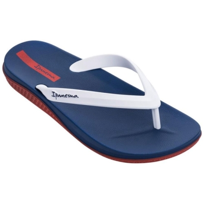 Blue White Ipanema Ana Lapa Men's Flip Flops | CA-932516J