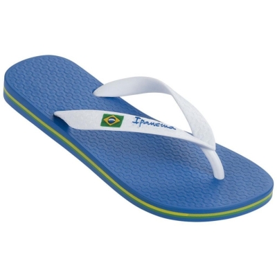 Blue White Ipanema Brasil Classic II Women's Flip Flops | CA-387245Z