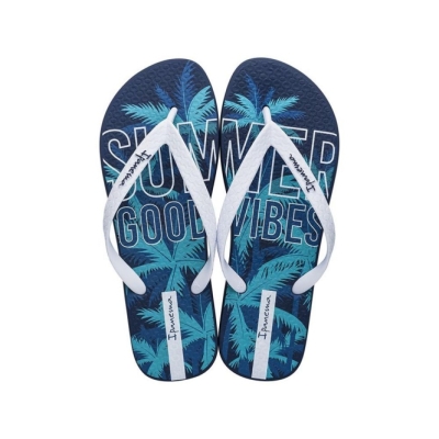 Blue White Ipanema Summer Men's Flip Flops | CA-523618M