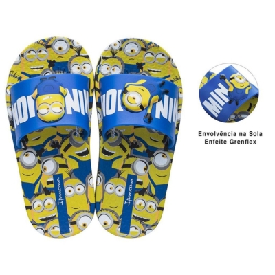 Blue Yellow White Ipanema Minions Kids' Slides | CA-172538F