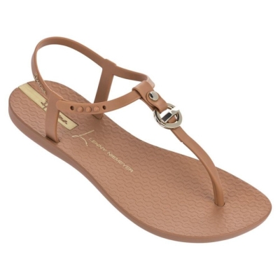 Brown Gold Ipanema Lenny Locket Women's Sandals | CA-720183S