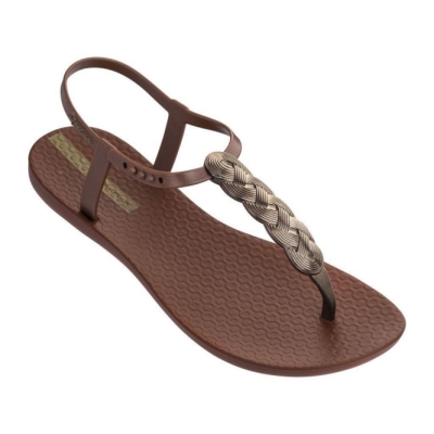 Brown Ipanema Charm VI Wave Women's Sandals | CA-678351F