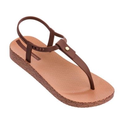 Brown Ipanema Plush Weave Women's Sandals | CA-853947Z