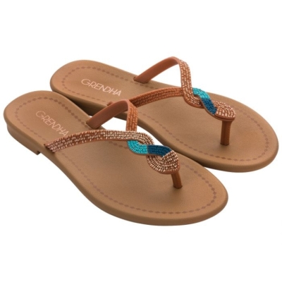 Brown Ipanema Twist Women's Flip Flops | CA-720935F