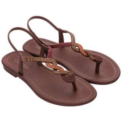 Brown Ipanema Twist Women's Sandals | CA-620745A