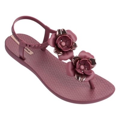 Burgundy Ipanema Floret Women's Sandals | CA-146289E