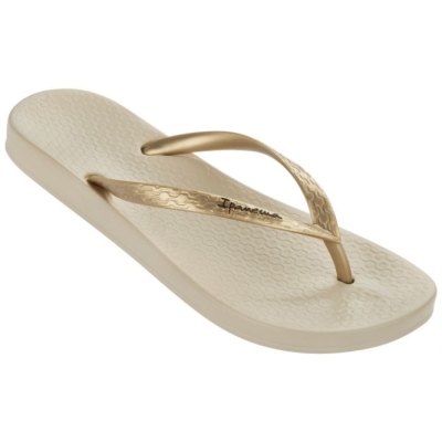 Gold Ipanema Anatomica Tan Women's Flip Flops | CA-520897A