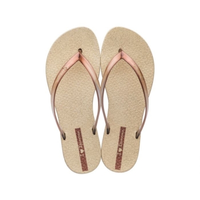 Gold Ipanema Seasons Women's Flip Flops | CA-306894T