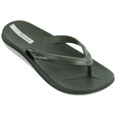 Green Ipanema Anatomic Lapa Ad Men's Flip Flops | CA-072148A