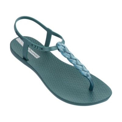 Green Ipanema Charm VI Wave Women's Sandals | CA-854390Q