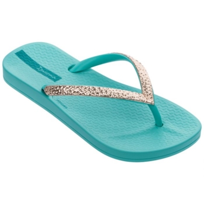 Green Ipanema Mesh Shore Kids' Flip Flops | CA-910354M