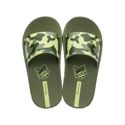 Green Ipanema Slippy Kids' Sandals | CA-359742S