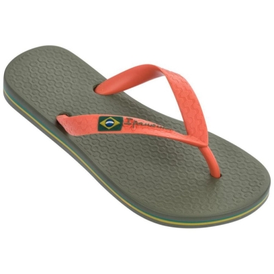 Green Orange Ipanema Brazil Kids' Flip Flops | CA-974801G