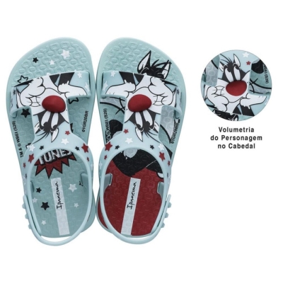 Green Red Ipanema Looney Tunes Kids' Sandals | CA-863140C