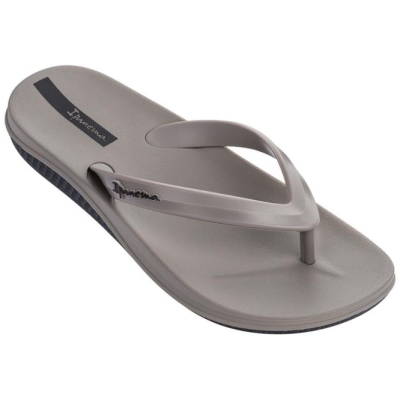 Grey Black Ipanema Ana Lapa Men's Flip Flops | CA-042956W