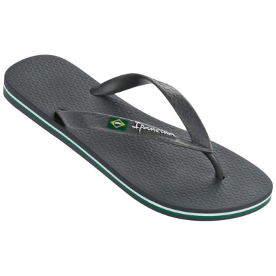 Grey Ipanema Classic Brazil II Men's Flip Flops | CA-173095T