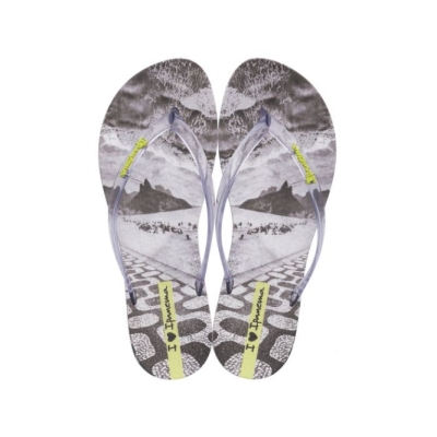 Grey Ipanema Wave Natural Women's Flip Flops | CA-185364X