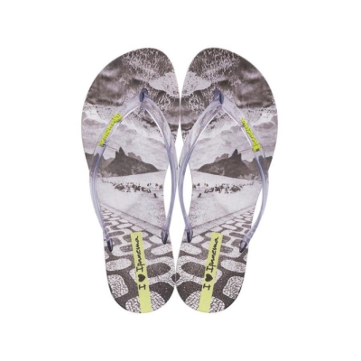 Grey Ipanema Wave Natural Women's Flip Flops | CA-865790N