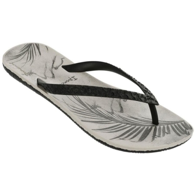 Ivory Black Ipanema RJ Men's Flip Flops | CA-815396I