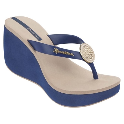 Ivory Blue Ipanema Bossa Women's Wedges | CA-783024V