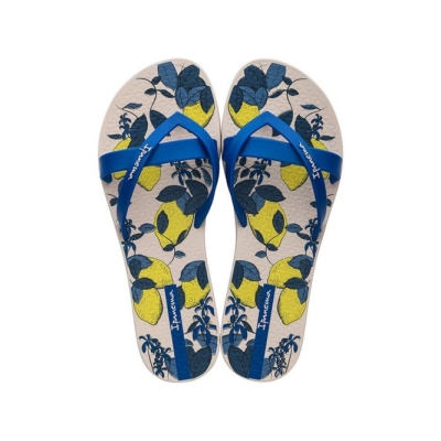 Ivory Blue Ipanema Kirei Silk V Women's Flip Flops | CA-703214B