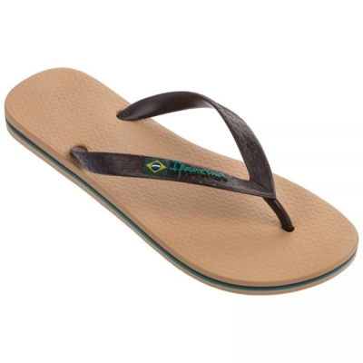 Ivory Brown Ipanema Classic Brazil II Men's Flip Flops | CA-560438P