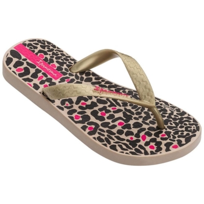 Ivory Gold Black Ipanema Classic VIII Kids' Flip Flops | CA-960231T